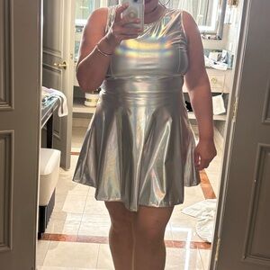 Silver Metallic Dress XL